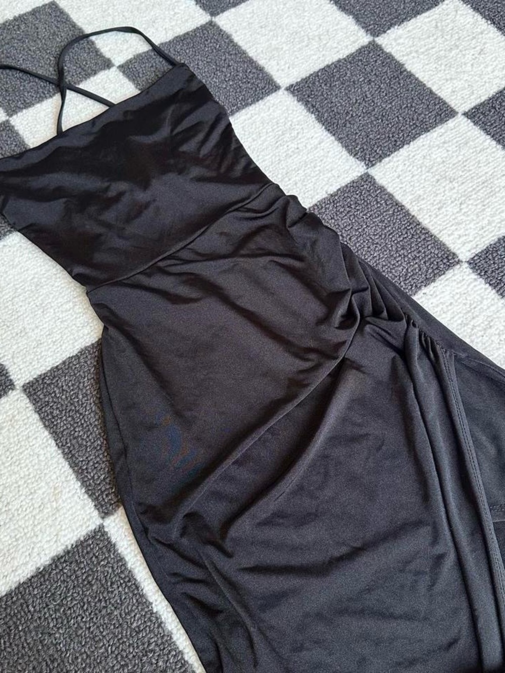 Sabora Asymmetrical High Slit Midi Dress (XXS-XS)